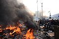 Independence square during clashes in Kyiv, Ukraine. Events of February 19, 2014