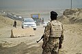 Iraqi army check point in Qayyara. The Mosul Distric, Northern Iraq, Western Asia. 10 November, 2016.