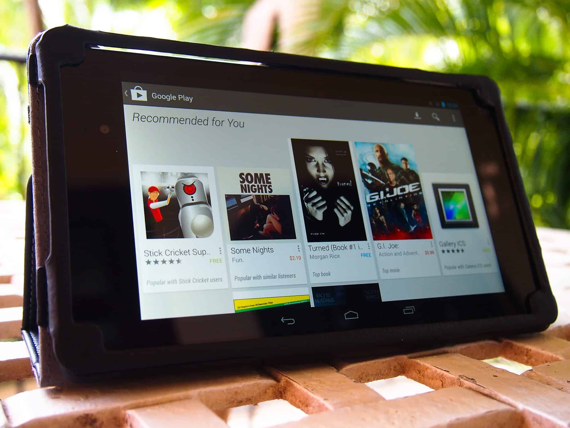Nexus 7 on table