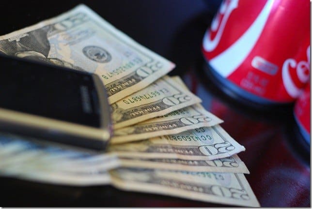 Phone and money