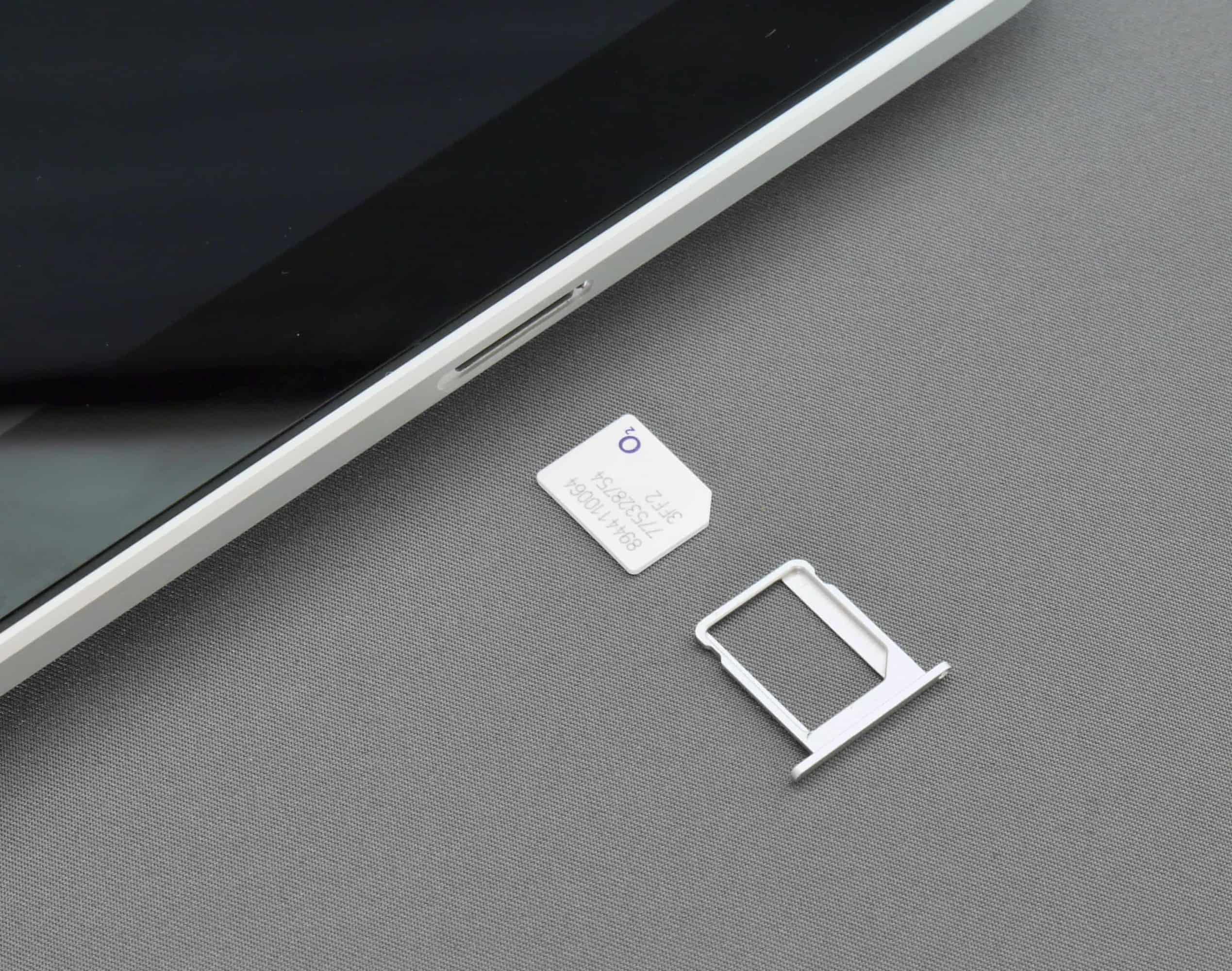 SIM card and SIM tray